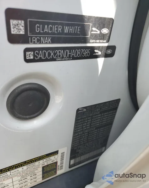 2017 Jaguar F-Pace Prestige from USA, damaged, VIN SADCK2BN0HA087985